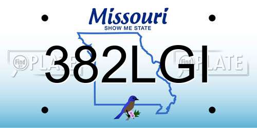 382LGI Missouri License Plate