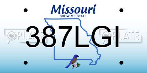 387LGI Missouri License Plate