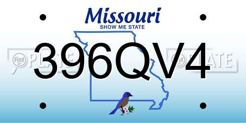 396QV4 Missouri License Plate