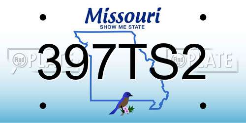 397TS2 Missouri License Plate