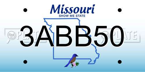 3ABB50 Missouri License Plate