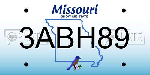 3ABH89 Missouri License Plate