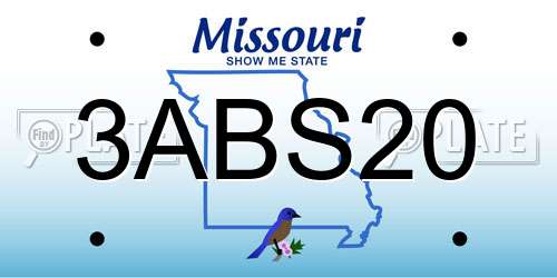 3ABS20 Missouri License Plate