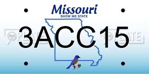 3ACC15 Missouri License Plate