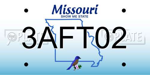 3AFT02 Missouri License Plate