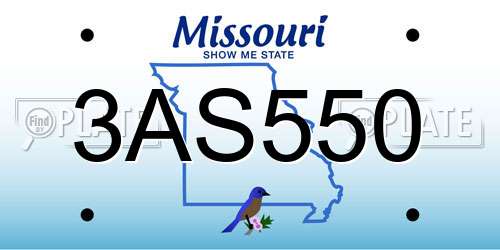 3AS550 Missouri License Plate
