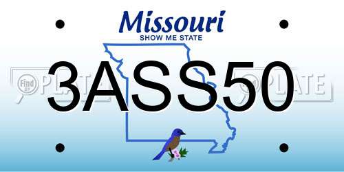 3ASS50 Missouri License Plate