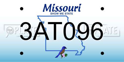 3AT096 Missouri License Plate