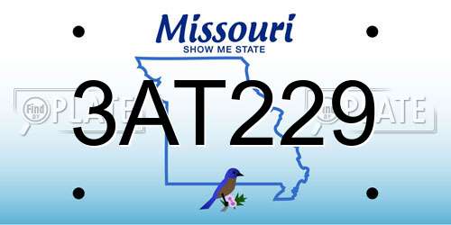 3AT229 Missouri License Plate