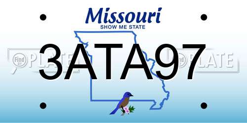 3ATA97 Missouri License Plate