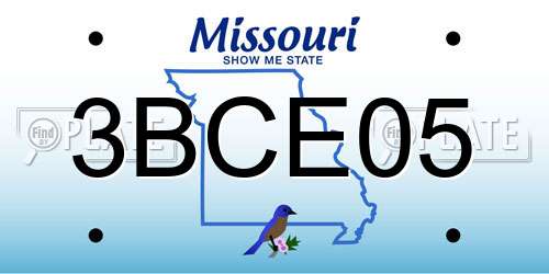 3BCE05 Missouri License Plate