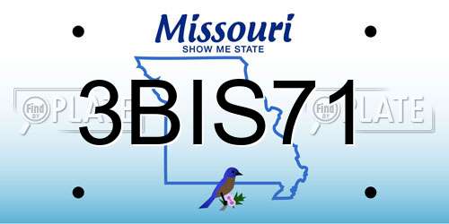 3BIS71 Missouri License Plate