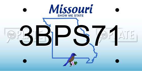 3BPS71 Missouri License Plate