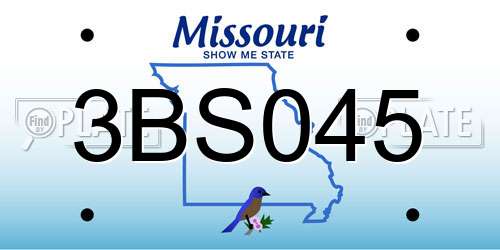 3BS045 Missouri License Plate