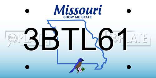 3BTL61 Missouri License Plate