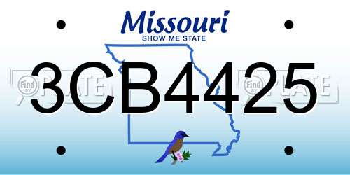 3CB4425 Missouri License Plate