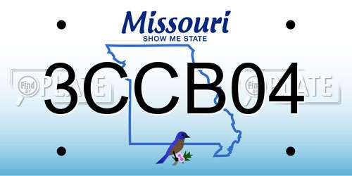 3CCB04 Missouri License Plate