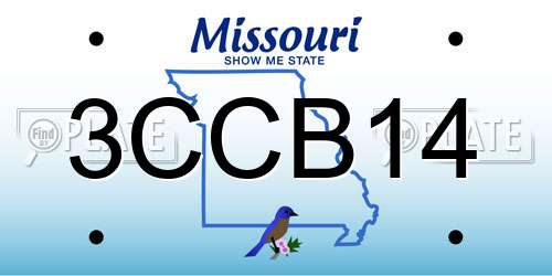 3CCB14 Missouri License Plate