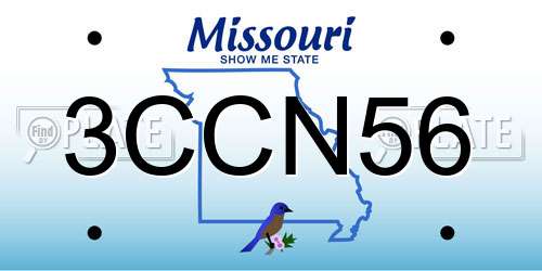 3CCN56 Missouri License Plate
