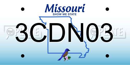3CDN03 Missouri License Plate