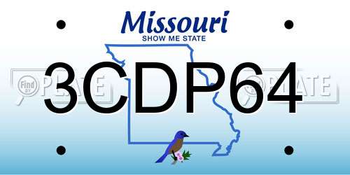 3CDP64 Missouri License Plate