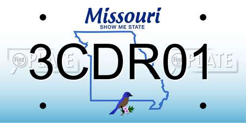 3CDR01 Missouri License Plate