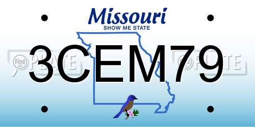 3CEM79 Missouri License Plate