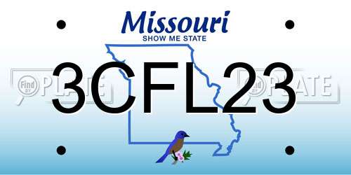 3CFL23 Missouri License Plate