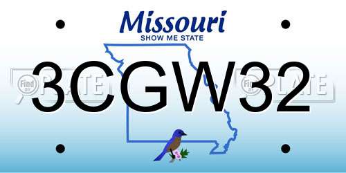 3CGW32 Missouri License Plate