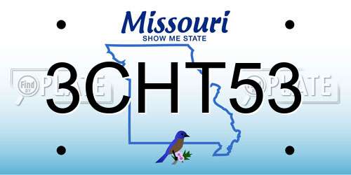 3CHT53 Missouri License Plate