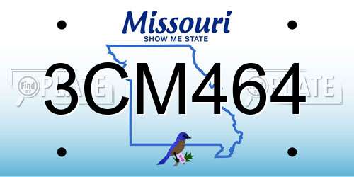 3CM464 Missouri License Plate