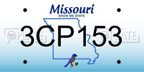 3CP153 Missouri License Plate
