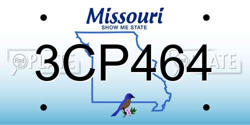 3CP464 Missouri License Plate