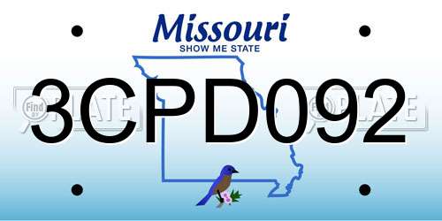 3CPD092 Missouri License Plate