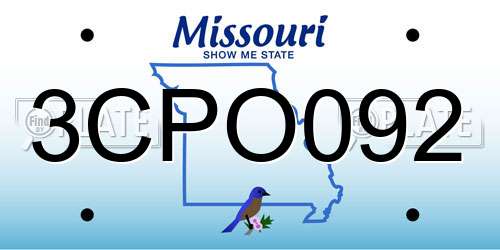 3CPO092 Missouri License Plate