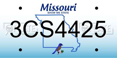3CS4425 Missouri License Plate