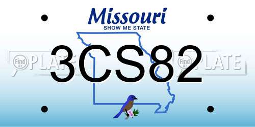 3CS82 Missouri License Plate