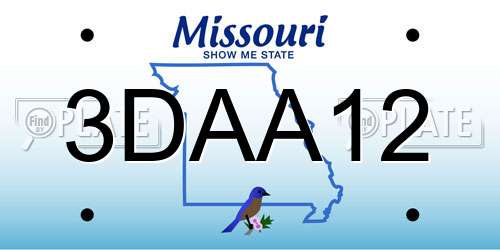 3DAA12 Missouri License Plate
