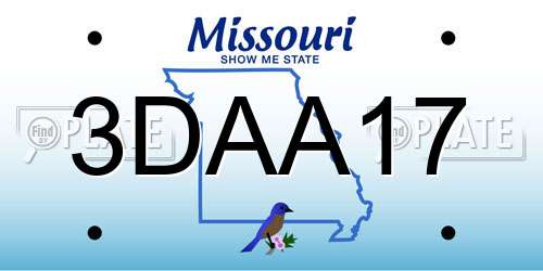 3DAA17 Missouri License Plate