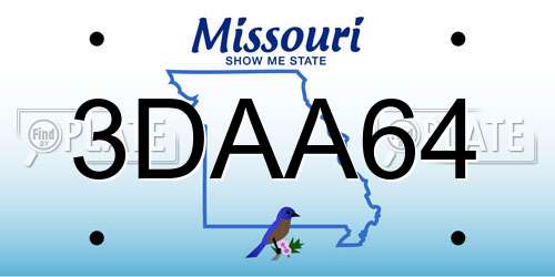 3DAA64 Missouri License Plate
