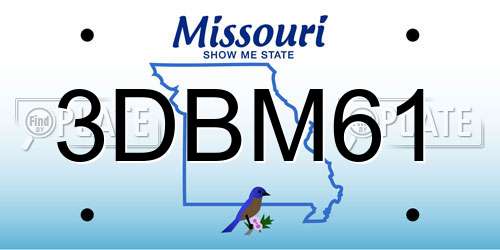 3DBM61 Missouri License Plate