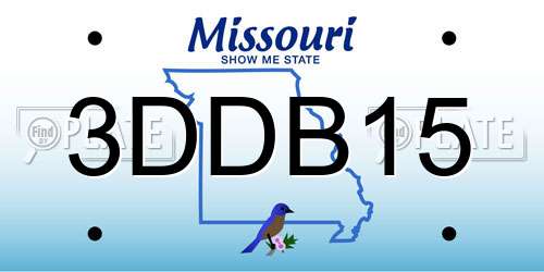 3DDB15 Missouri License Plate
