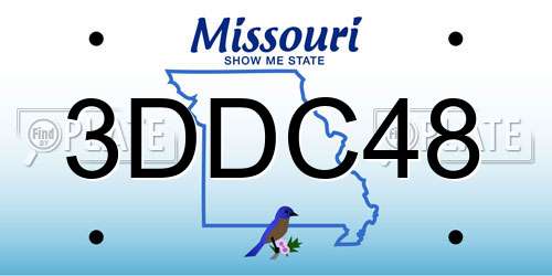 3DDC48 Missouri License Plate