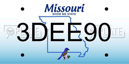 3DEE90 Missouri License Plate