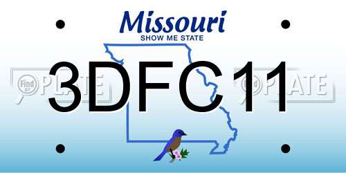 3DFC11 Missouri License Plate