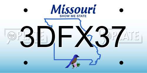 3DFX37 Missouri License Plate