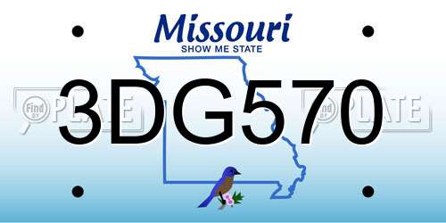 3DG570 Missouri License Plate