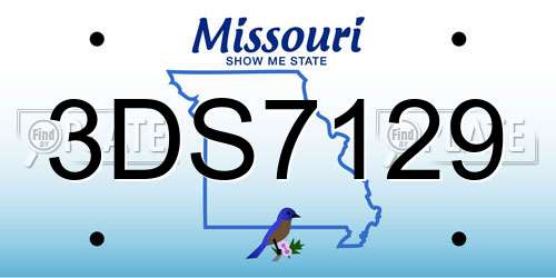 3DS7129 Missouri License Plate