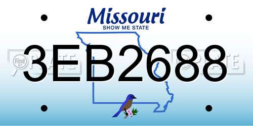 3EB2688 Missouri License Plate