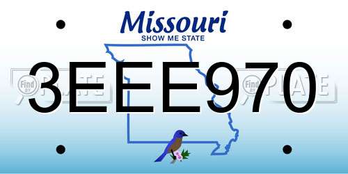 3EEE970 Missouri License Plate